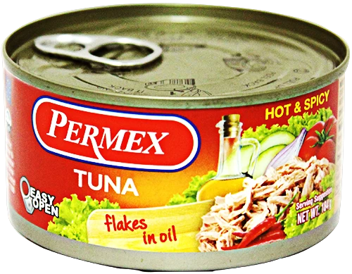 Permex Tuna TUNA FLAKES IN OIL · HOT & SPICY 184 G